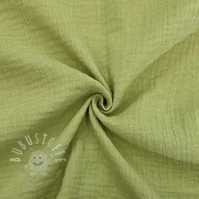 Double gauze/musselin old lime ORGANIC