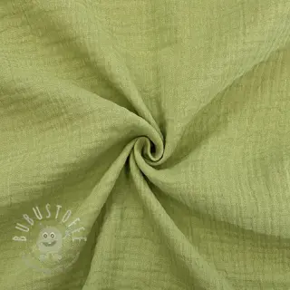 Double gauze/musselin old lime ORGANIC