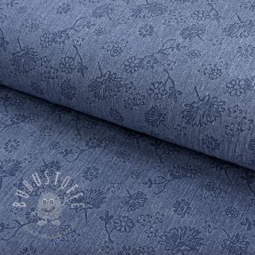 JEANS 9,5 OZ Embossed Flowers blue