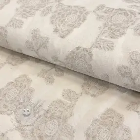 Baumwollstoff mit Leinen JACQUARD Peony flowers