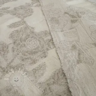 Baumwollstoff mit Leinen JACQUARD Peony flowers
