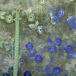 Baumwollstoff TIE DYE EMBROIDERY Poppy design B