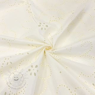 Baumwollstoff VOILE Puffy off white