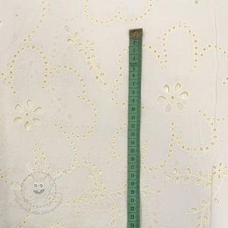 Baumwollstoff VOILE Puffy off white