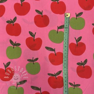 Baumwollstoff Fruit apple pink digital print