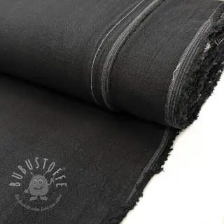Leinenstoff gewaschen STONEWASHED PREMIUM black
