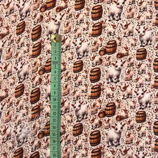 Double gauze/musselin Little farm animals design B digital print