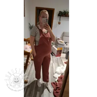 Double gauze/muslin rouge ORGANIC