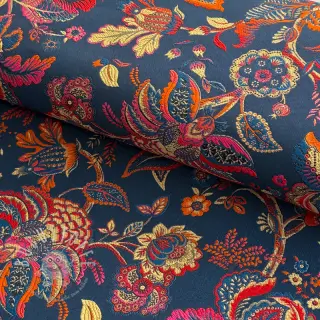 Dekostoff jacquard Inaya bleu