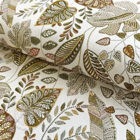 Dekostoff jacquard Euphoria blanc kaki