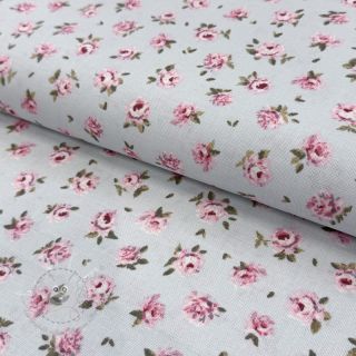 Dekostoff premium Classic Little Rose light blue