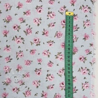 Dekostoff premium Classic Little Rose light blue