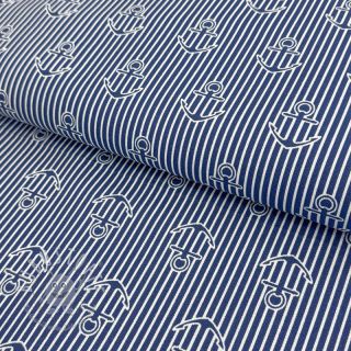 Dekostoff premium Iconic Anchor Stripe
