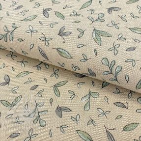 Dekostoff Linenlook Leaf soft watercolor