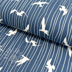 Dekostoff Iconic Seagull Stripe navy