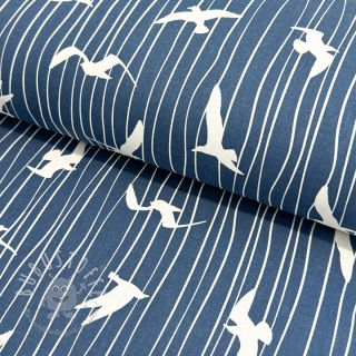 Dekostoff Iconic Seagull Stripe navy
