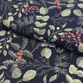 Dekostoff premium Darkness flowers