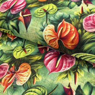 Viskosestoff leinen Rosalie design E digital print