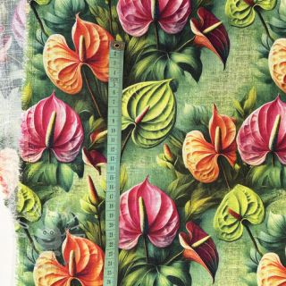 Viskosestoff leinen Rosalie design E digital print