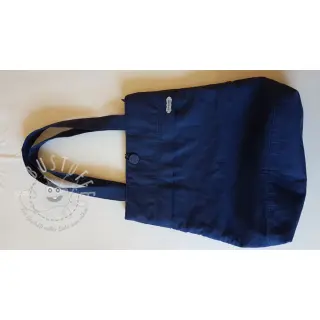 Leinenstoff gewaschen navy