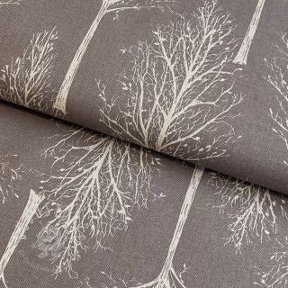 Dekostoff Linenlook Forest Tree Silhouette grey