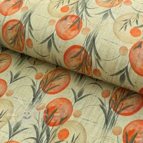 Jersey VISCOSE Enjoy The Silence orange digital print