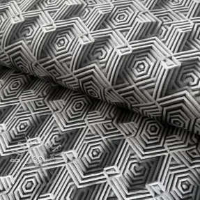 Jersey VISCOSE Structure grey digital print