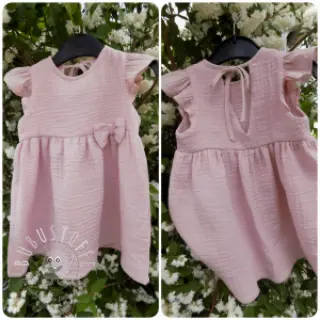 Double gauze/musselin old rose ORGANIC