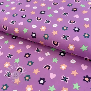 Baumwollstoff Love mauve