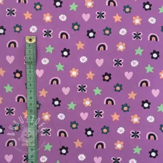 Baumwollstoff Love mauve