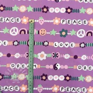Baumwollstoff Love dream mauve