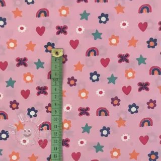 Baumwollstoff Love pink