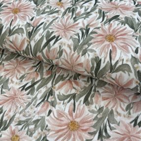 Double gauze/musselin Bunches of flowers digital print