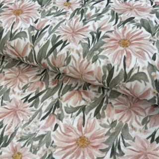 Double gauze/musselin Bunches of flowers digital print