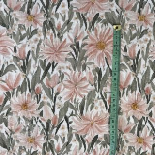 Double gauze/musselin Bunches of flowers digital print