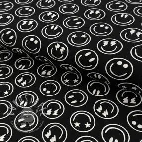 Jersey Happy faces black digital print