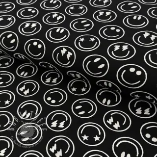 Jersey Happy faces black digital print