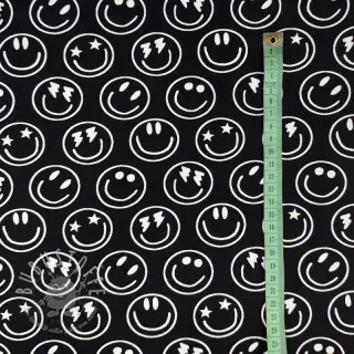 Jersey Happy faces black digital print