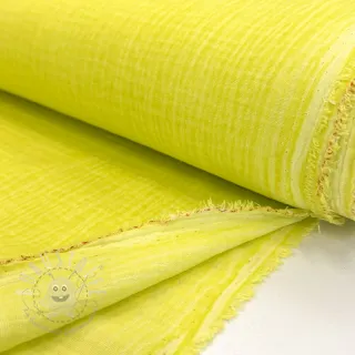 Double gauze/musselin Vintage neon yellow