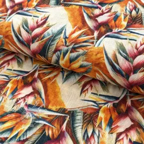 Viskosestoff leinen Marigold design A digital print