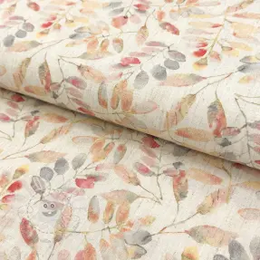 Viskosestoff leinen Natural Lin Lissy pink digital print