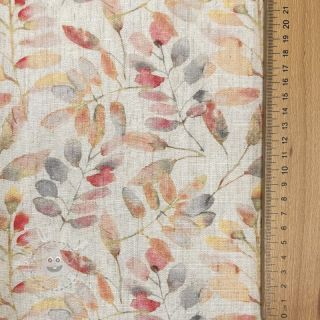 Viskosestoff leinen Natural Lin Lissy pink digital print
