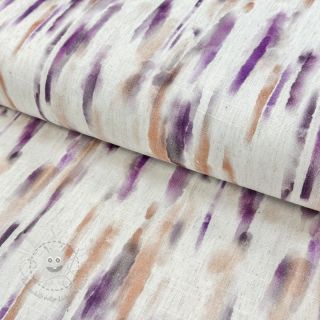 Viskosestoff leinen Natural Lin Lina purple digital print