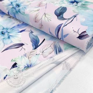 Baumwollstoff SATIN Oahu purple digital print