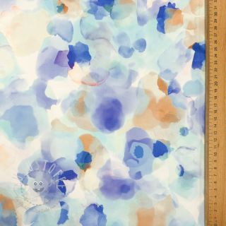 Baumwollstoff SATIN Niihau blue digital print
