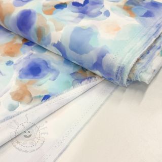 Baumwollstoff SATIN Niihau blue digital print