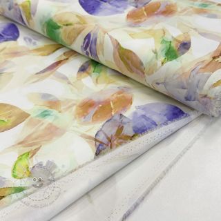 Baumwollstoff SATIN Hawaii yellow digital print