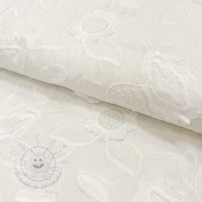Baumwollstoff EMBROIDERY Catchy Swingy off white