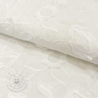 Baumwollstoff EMBROIDERY Catchy Swingy off white