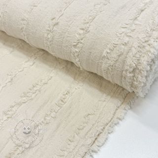 Baumwollstoff Ruffled Lines ecru